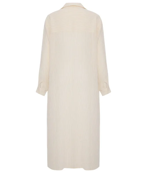 The Handloom Voyage Shirt Dress - White Stripes