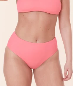 The High Rise Bikini Bottom - Eco Nylon - Petal