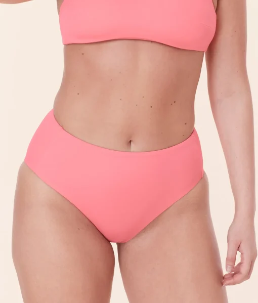 The High Rise Bikini Bottom - Eco Nylon - Petal