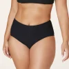 The High Waist Bikini Bottom - Eco Ribbed - Black
