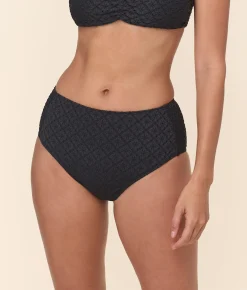 The High Waist Bikini Bottom - Eyelet - Black Eyelet