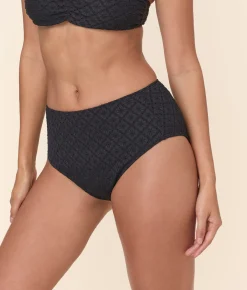The High Waist Bikini Bottom - Eyelet - Black Eyelet