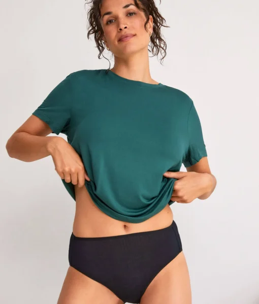 The High Waist Hipster Panty - Cloud - Black