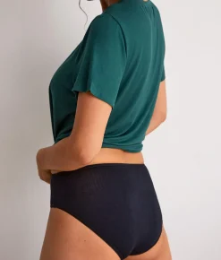 The High Waist Hipster Panty - Cloud - Black