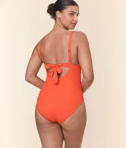 The Honolulu One Piece - Eco Ribbed - Vermillion - Classic