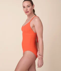 The Honolulu One Piece - Eco Ribbed - Vermillion - Classic