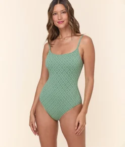 The Jetties One Piece - Eyelet - Eucalyptus - Classic
