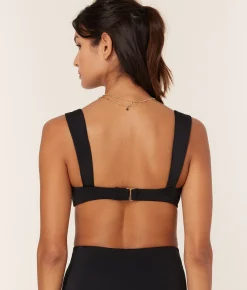 The Kalama Bikini Top - Eco Nylon - Black
