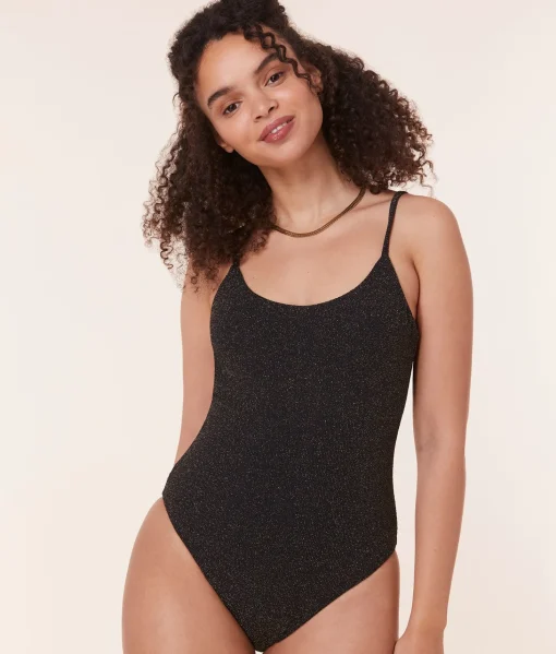 The Liku One Piece - Lurex Rib - Black - Classic