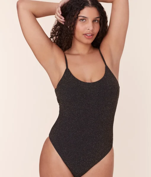 The Liku One Piece - Lurex Rib - Black - Classic