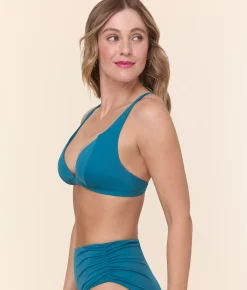 The Maddalena Bikini Top - Eco Nylon - Ocean
