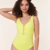The Mana One Piece - Floral Lace - Limeade - Classic