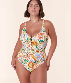 The Milos One Piece - Eco Nylon - Bird Floral - Classic