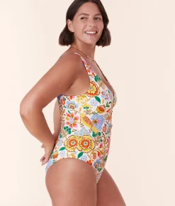 The Milos One Piece - Eco Nylon - Bird Floral - Classic