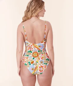 The Milos One Piece - Eco Nylon - Bird Floral - Classic