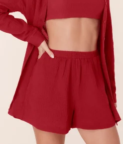 The Mullins Short - Cotton Gauze - Flame