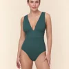 The Mykonos One Piece - Textured Weave - Seaweed - Classic