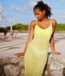 The Nadi Dress - Floral Lace - Limeade