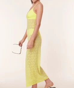 The Nadi Dress - Floral Lace - Limeade