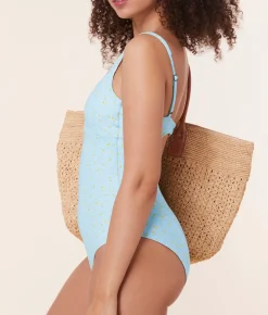 The Nadi One Piece - Satin - Powder Ditsy Bloom - Classic