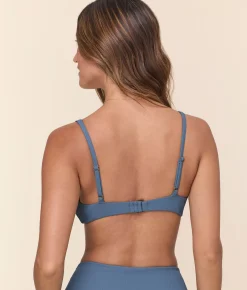 The Nora Bikini Top - Eco Ribbed - Slate