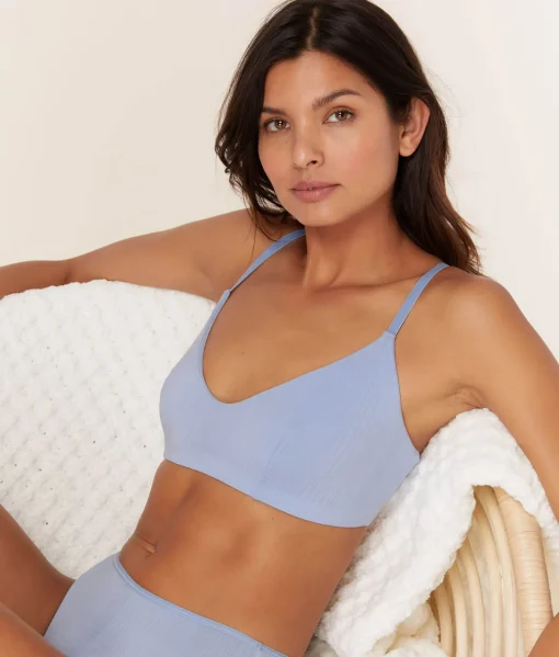 The Plunge Bralette - Cloud - Bluebell