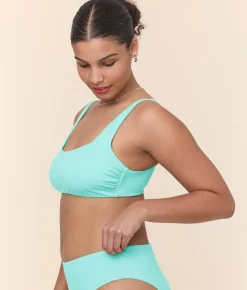 The Rye Bikini Top - Wide Rib - Opal