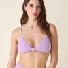 The Santorini Bikini Top - Seersucker - Lupine