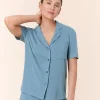 The Short Sleeve Button Up - Wide Rib - Infinity