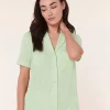 The Short Sleeve Button Up - Waffle - Tea