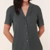 The Short Sleeve Button Up - Waffle - Dove