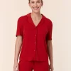 The Short Sleeve Button Up - Wide Rib - Picante