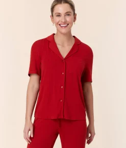 The Short Sleeve Button Up - Wide Rib - Picante
