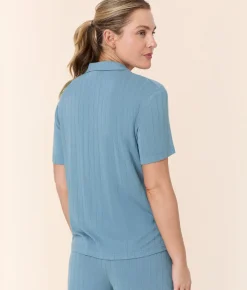 The Short Sleeve Button Up - Wide Rib - Infinity