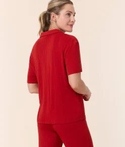 The Short Sleeve Button Up - Wide Rib - Picante