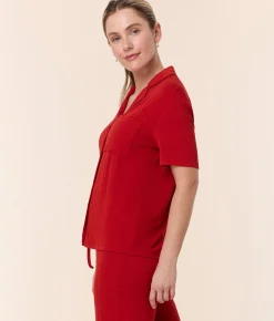 The Short Sleeve Button Up - Wide Rib - Picante