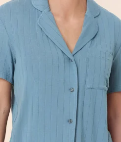 The Short Sleeve Button Up - Wide Rib - Infinity