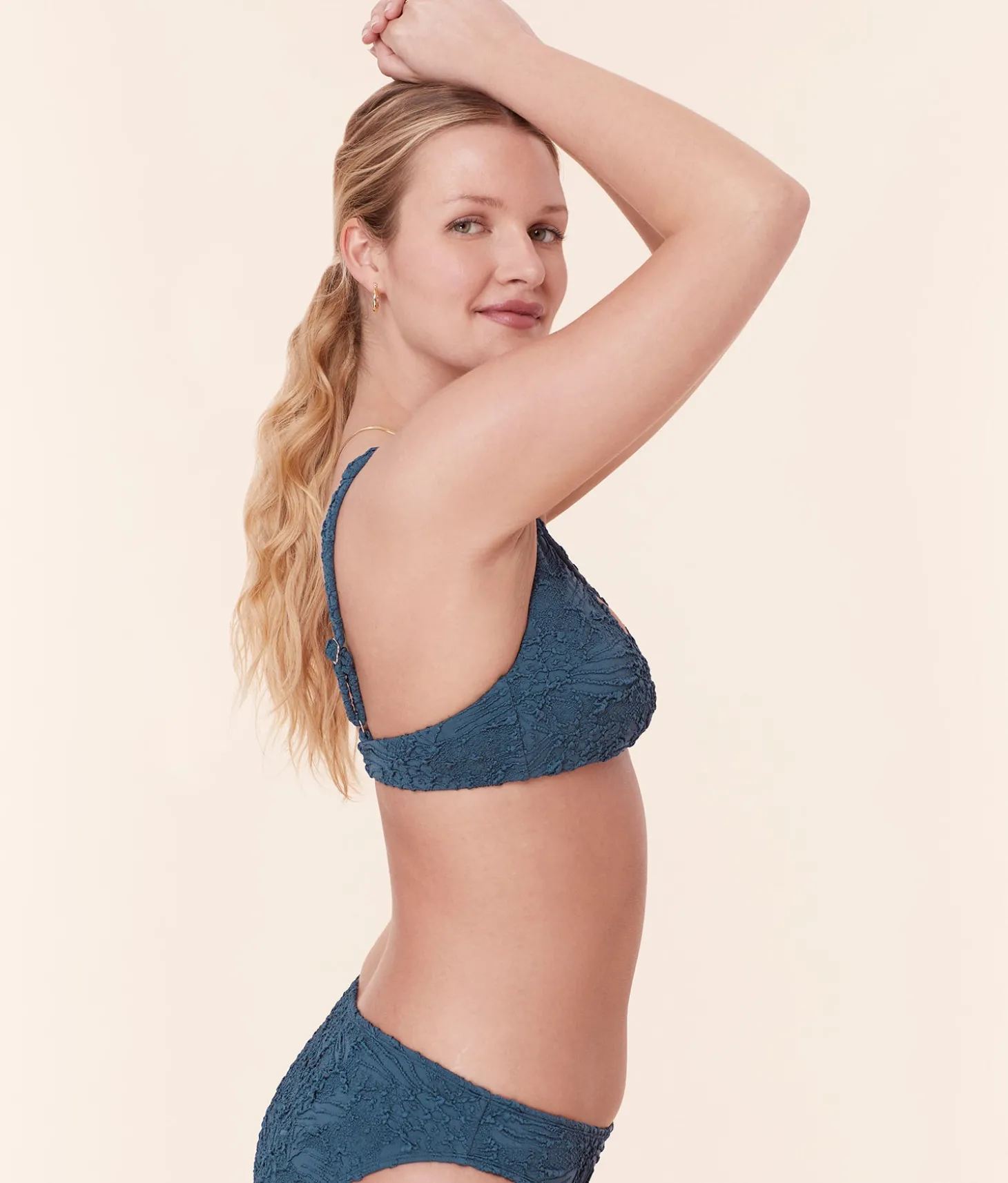 The Sicily Bikini Top - Popcorn Floral - Stargazer