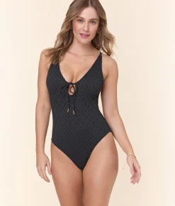 The Sicily One Piece - Eyelet - Black Eyelet - Classic