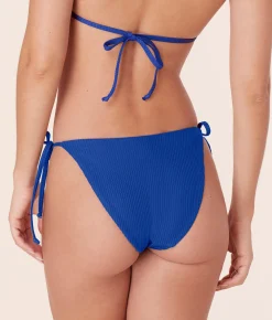 The String Bikini Bottom - Eco Ribbed - Mazarine