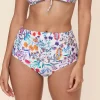 The Super High Waist Bikini Bottom - Eco Nylon - Botanical Floral