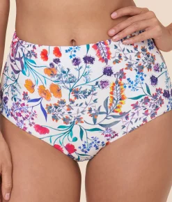 The Super High Waist Bikini Bottom - Eco Nylon - Botanical Floral