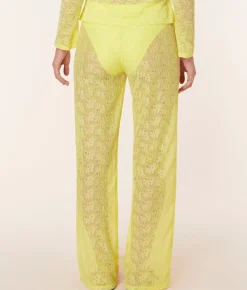 The Suva Pant - Floral Lace - Limeade