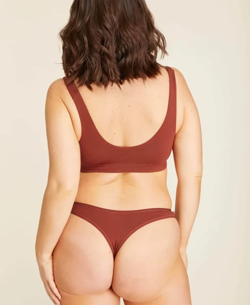 The Thong Panty - Rayon - Deep Terracotta