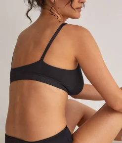 The Triangle Bralette - Cloud - Black