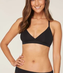 The Triangle Bralette - Cloud - Black