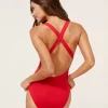The Tulum One Piece - Eco Nylon - Cherry Red - Classic