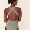 The Tulum One Piece - Houndstooth - Seagrass - Classic