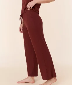 The Wide Leg Pant - Wide Rib - Mahogany