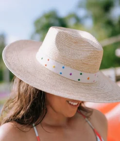 Vanilla Swiss Dot Hat